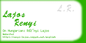 lajos renyi business card